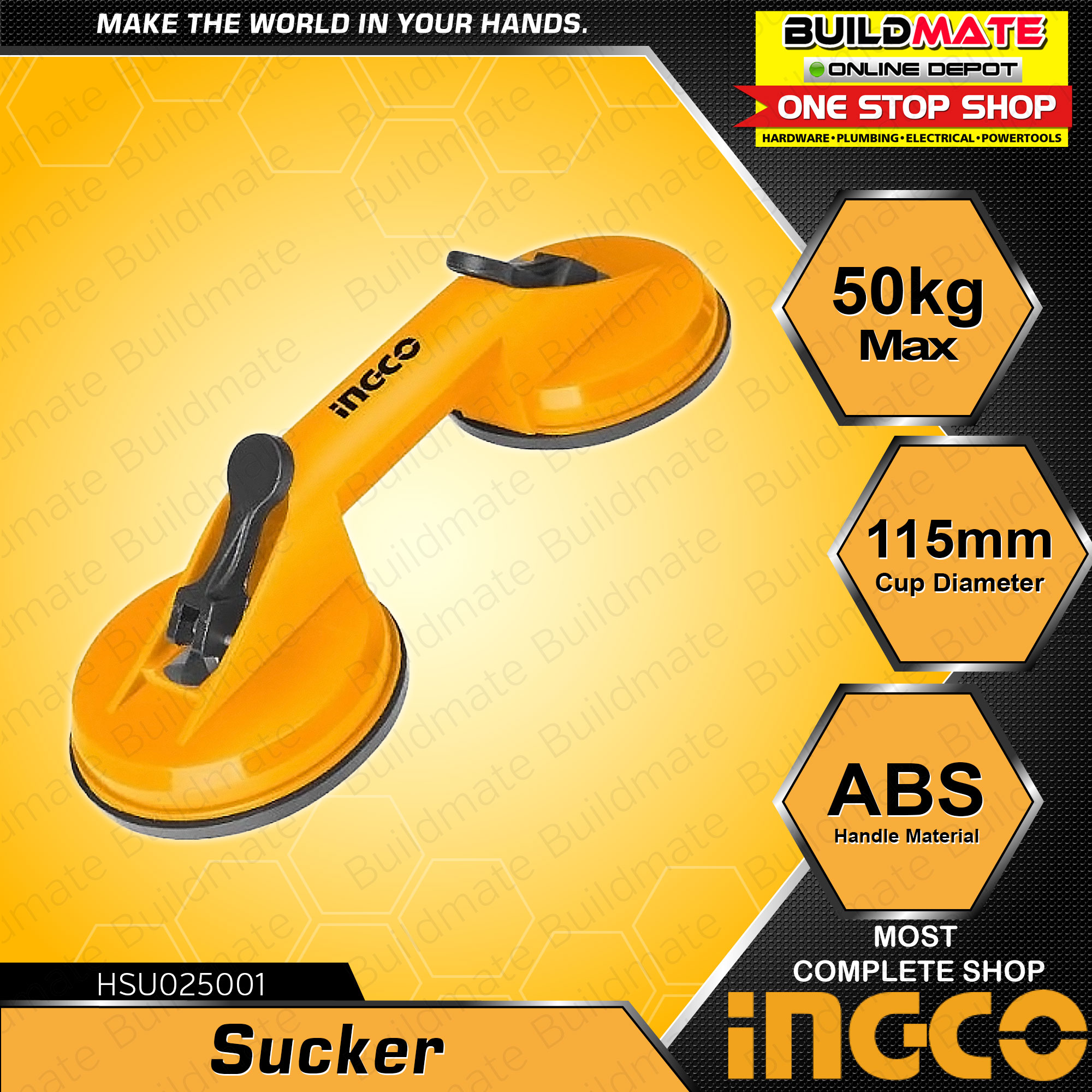 INGCO Sucker 50KG HSU025001 •BUILDMATE• IHT