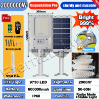 【BUY1 TAKE1】Solar Street Light Outdoor Waterproof IP67 800000W 1200000W 1600000W 2000000W LED outdoor heavy duty safe wires auto-sensing outdoor lamp remote control waterproof flood light suitable for yard fence garden terrace front door shed deck Lumen
