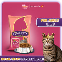 MAJESTY - Premium Cat Food - Salmon Flavor - For Adult All Breeds (10KG) - Imported [100% COMPLETE & BALANCED NUTRITION]