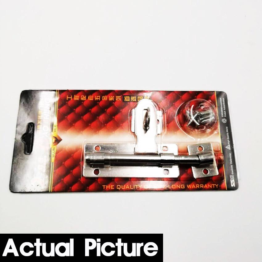 5 Inch Thick Door Latch Long Silver Stainless Steel Door Latch Sliding