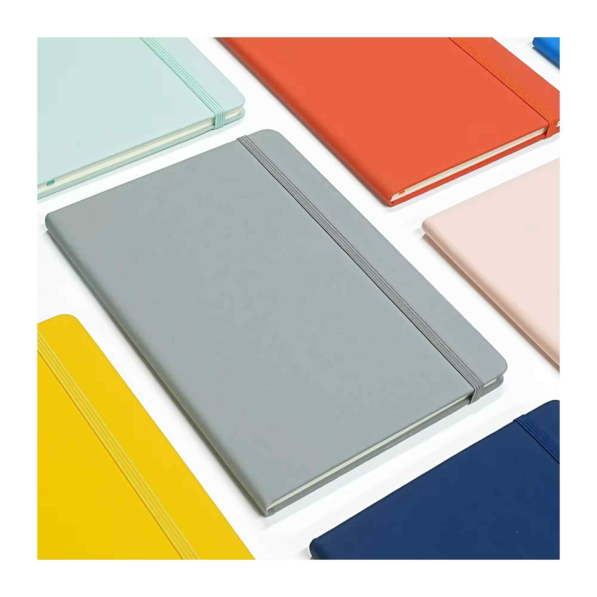A5 Size Stationery 25K Moleskin Rubber Diary Strap Notebook w/ String Lock