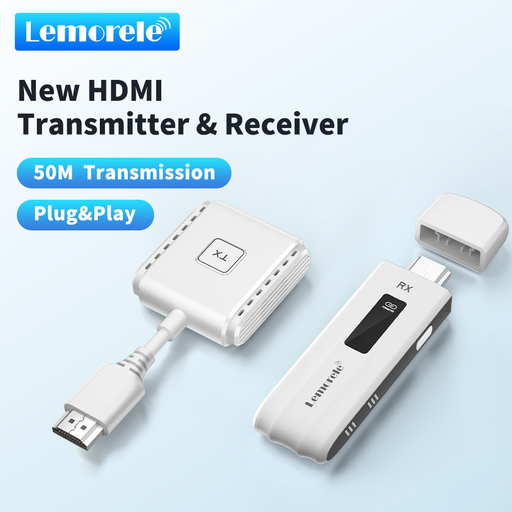 Lemorele P200 การส่งภาพและวิดีโอแบบไร้สาย เครื่องส่งและรับสัญญาณ HDMI รองรับ Google TV ไฟทีวีติดและมิเรอร์หน้าจอกล่องทีวี ราคา 899 บาท*ส่งฟรี