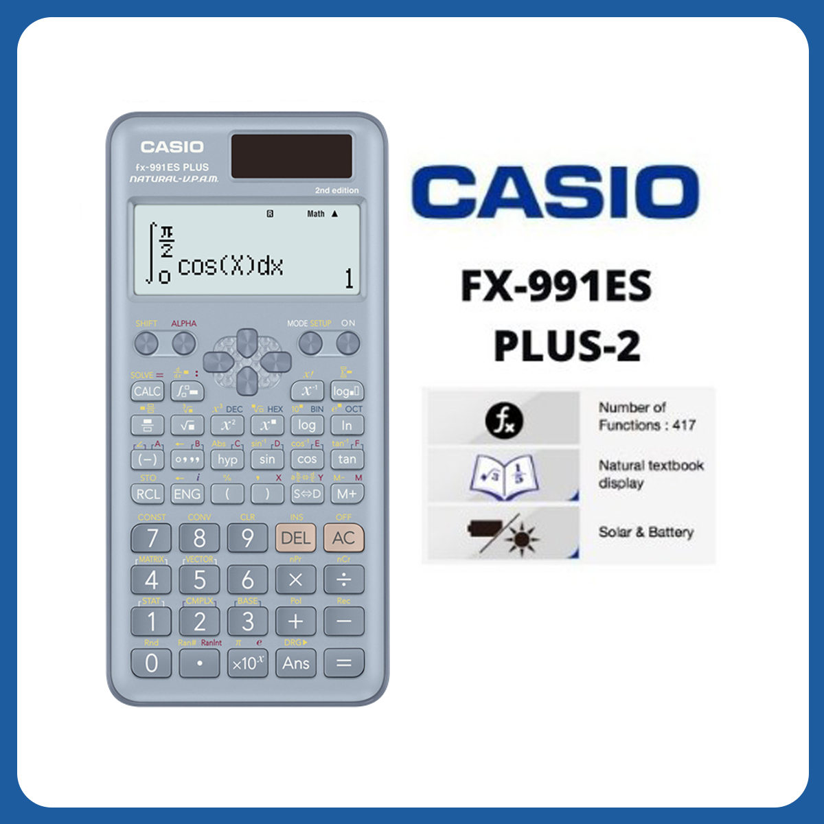 Casio Fx-991Es Plus-2 (Pink) Es Plus Series - Non Programmable School and Lab. Calculators Original