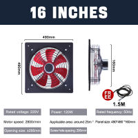 Industrial Ventilation Exhaust Fan 10/12/14/16 inch 7 leaves All-metal Mute Ventilation Fan Household Toilet Kitchen Window Exhaust Fan Powerful Changing Fan High Volume High Suction Ventilation Equipment