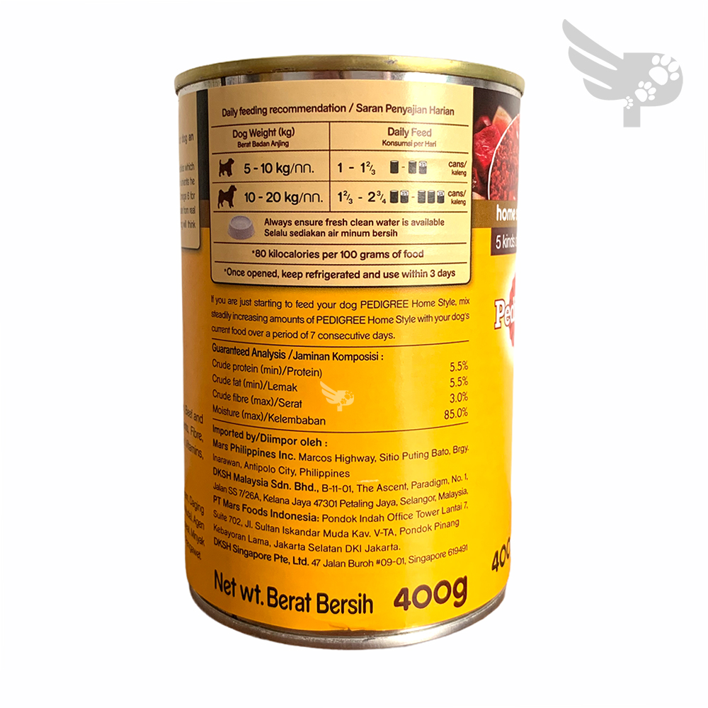Pedigree Adult 400g CAN 5 Kinds of Meat Canned Dog Wet Food Dog