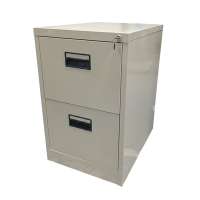 Jersey FC-2D Filing Cabinet 2 Drawer 46 x 62 x 73cm Lockable Vertical Steel Office Storage