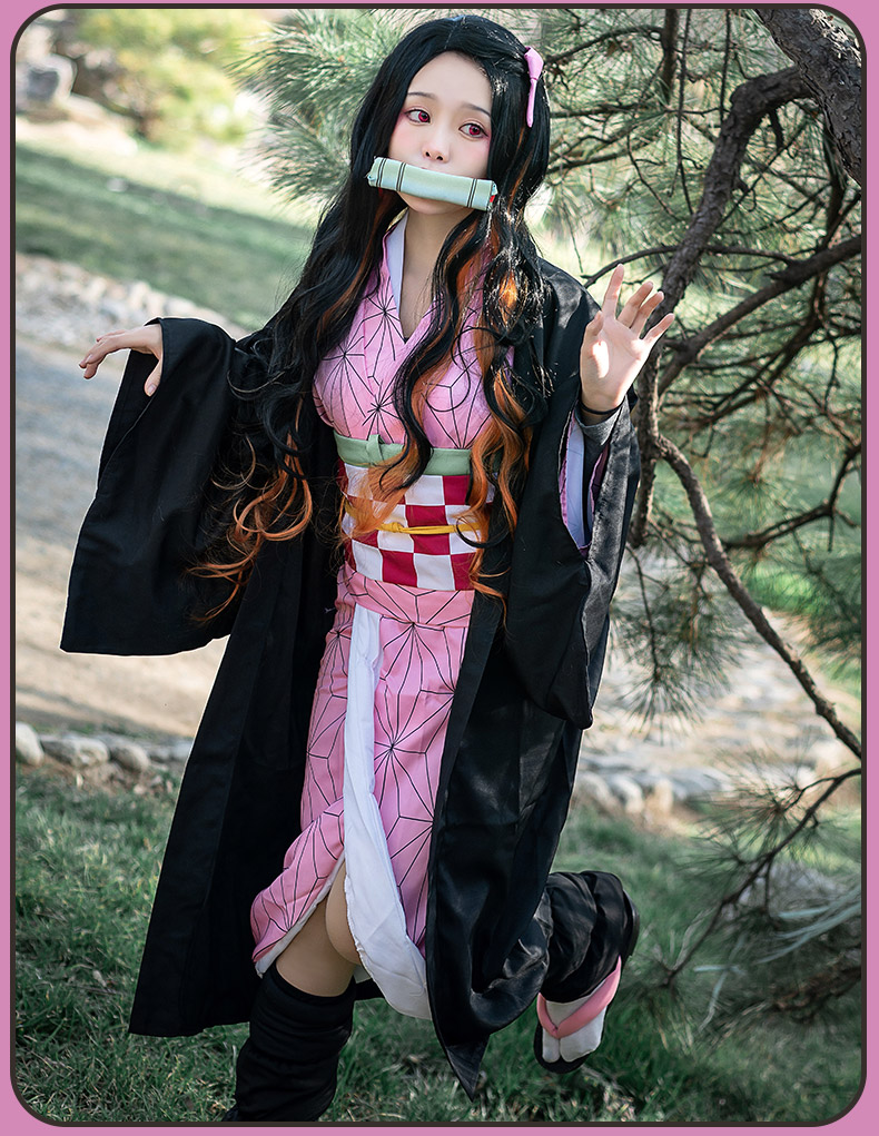 COSER KING Anime Cosplay Demon Slayer: Kimetsu no Yaiba Cosplay Kamado ...