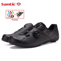 Santic Cycling Shoes Men Women Road Bike Cleats Shoes Professional Bike Shoes SPD Lightweight ATOP Reel Knob WS23041