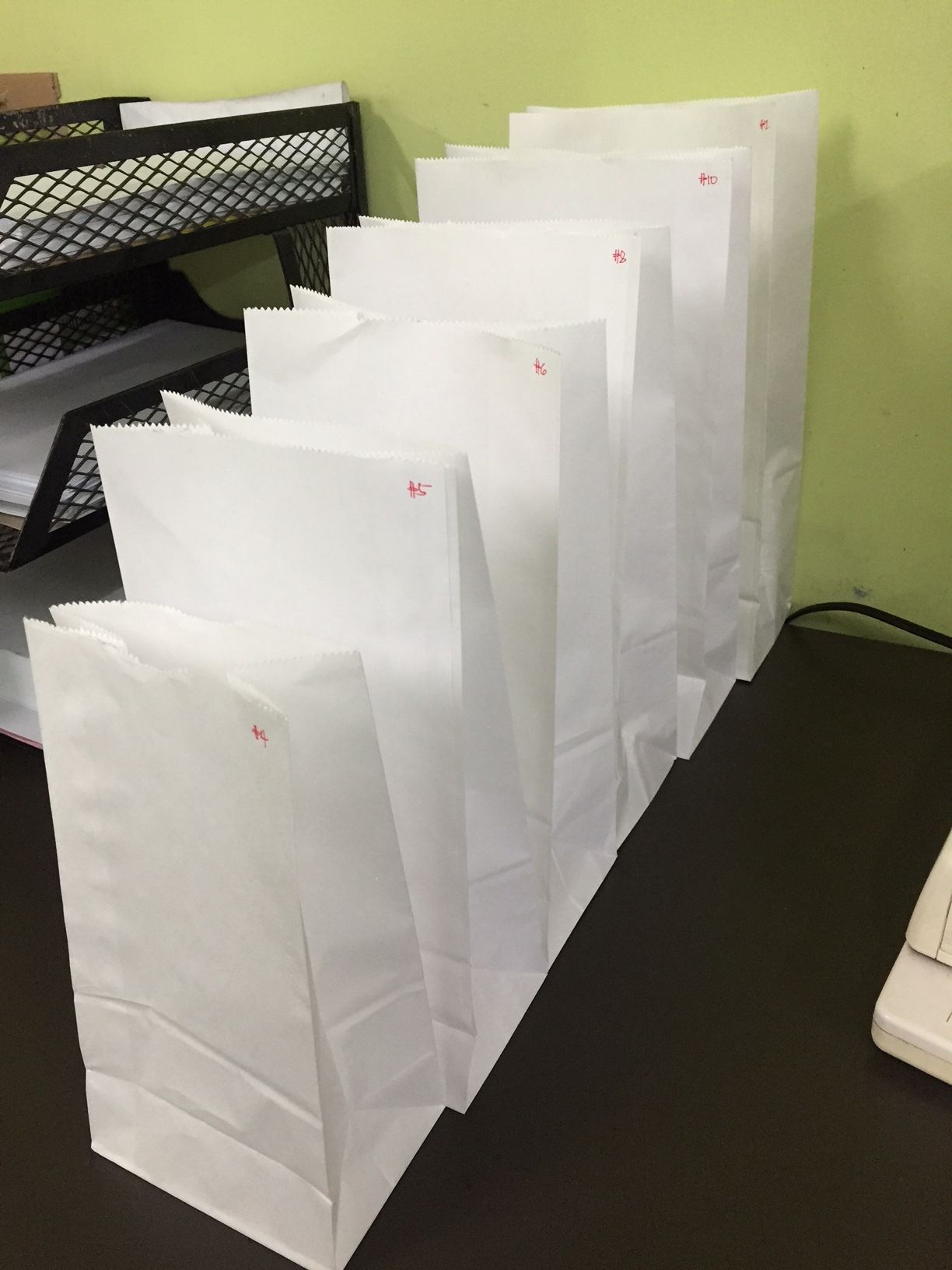 100PCS White Bleached Kraft Paper Bags White Supot White bag