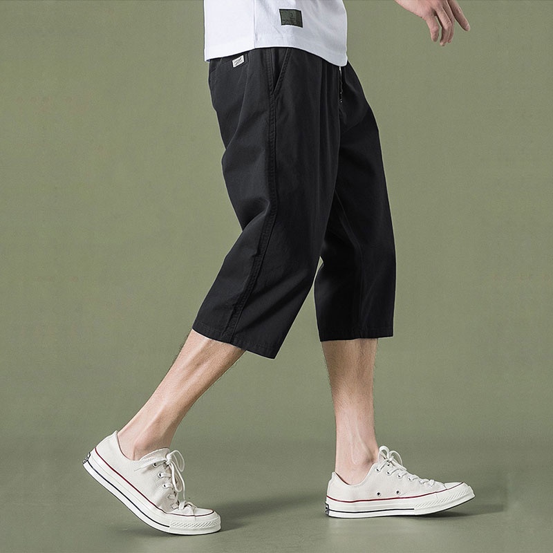 Buy Gopune Mens 3/4 Cargo Shorts Pockets Cotton Combat Long Short Trousers  Pants Casual Summer Elasticated Waist Online at desertcartINDIA
