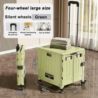 Hisoa Portable Folding Shopping cart 8 Wheels Practical Grocery Multi-function Trolley Home Storage Cart Outdoor camper Picnic cart