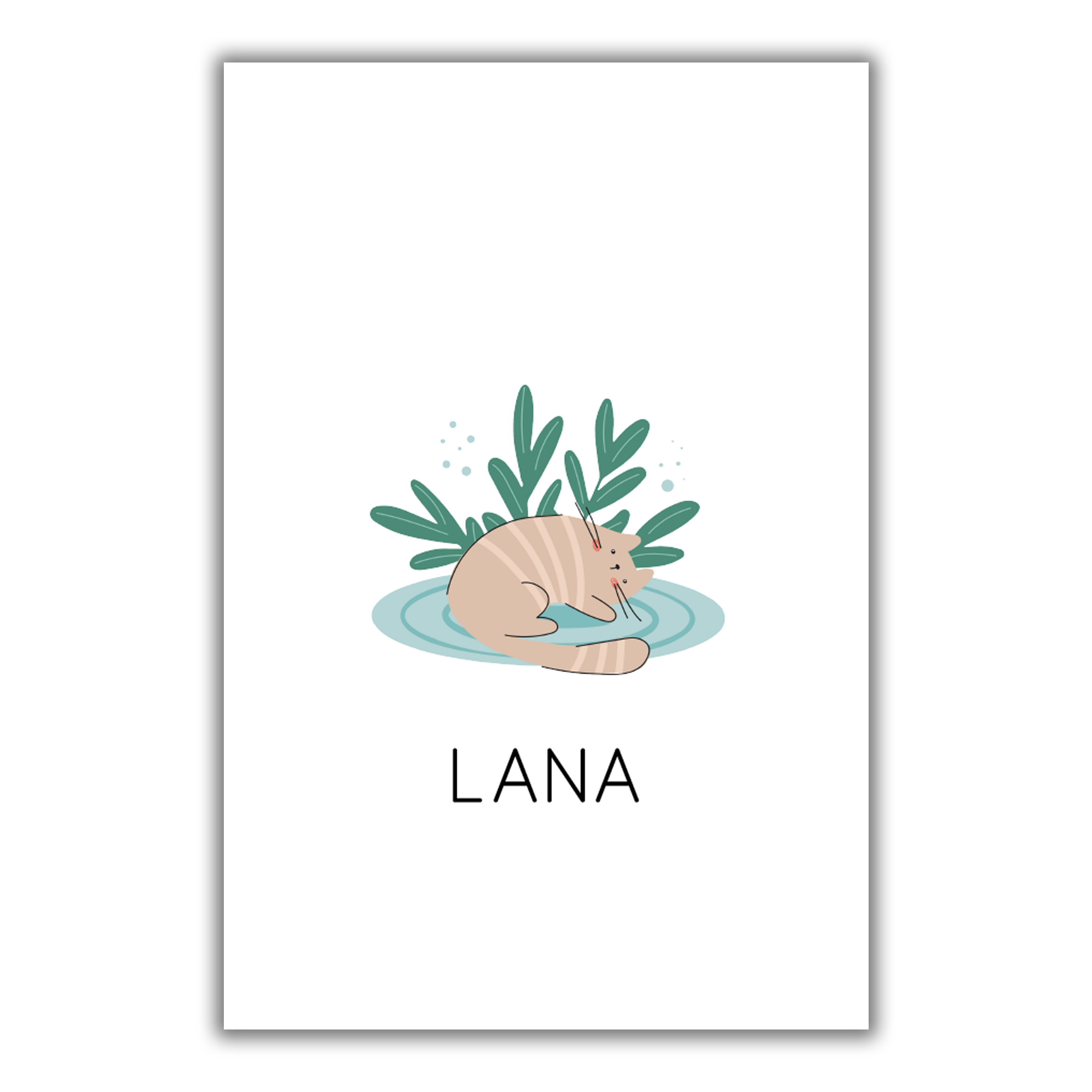 FTLP | Personalized All Purpose Gift Tags | Sleepy Cat