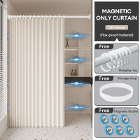 XTEN High Quality 120cm/180cm Foldable Shower Curtain Waterproof with Rod Set for Bathroom Makapal Washable Cloth