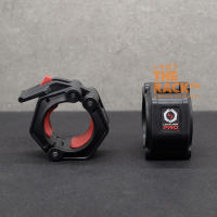 Lock Jaw Pro 2 Collars Pair. Easy Installation Bar Collars. For More Stable and Secured Lifts. Black/Red Color. Material: Combination of Rubber and Nylon.