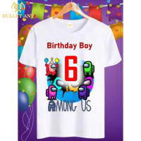 BULLETANT AMONG US THEME BIRTHDAY SHIRT / PRINTED T-SHIRT FOR KIDS 0-12 YRS OLD UNISEX