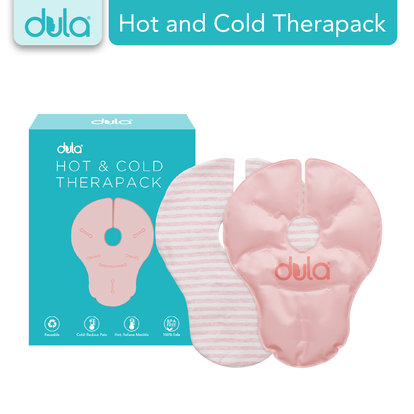 Dula Hot or Cold Therapack Reusable Gel Pack for Clogged Ducts Mastitis Breastfeeding Extra Large