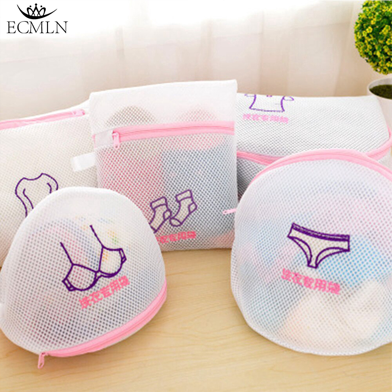 ECMLN ถุงซักผ้า 1 ชิ้น ถุงตาข่ายสำหรับซักเครื่อง แยกเสื้อผ้าที่ซักแล้วและป้องกัน ราคา 24 บาท*ส่งฟรี