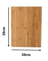 Aluminum Handle Wooden Cutting Board – Durable Bamboo Rectangle Chopping Board for Kitchen Cooking & Meal Prep