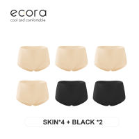 [BUY 6 GET 1] ecora | 6 PCS Super Comfort Mid & High Waist Seamless Panty Women Underwear Panty Set for Women Lady Short Womenswear Panty for Women