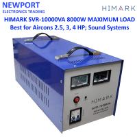 Himark SVR-10000VA Automatic Voltage Regulator AVR 8000W Maximum Load With Time Delay 2 X 220V Universal Sockets Analog Voltmeter AND Ammeter Overload Protection Short Circuit Protection Input Voltage 160V -250V