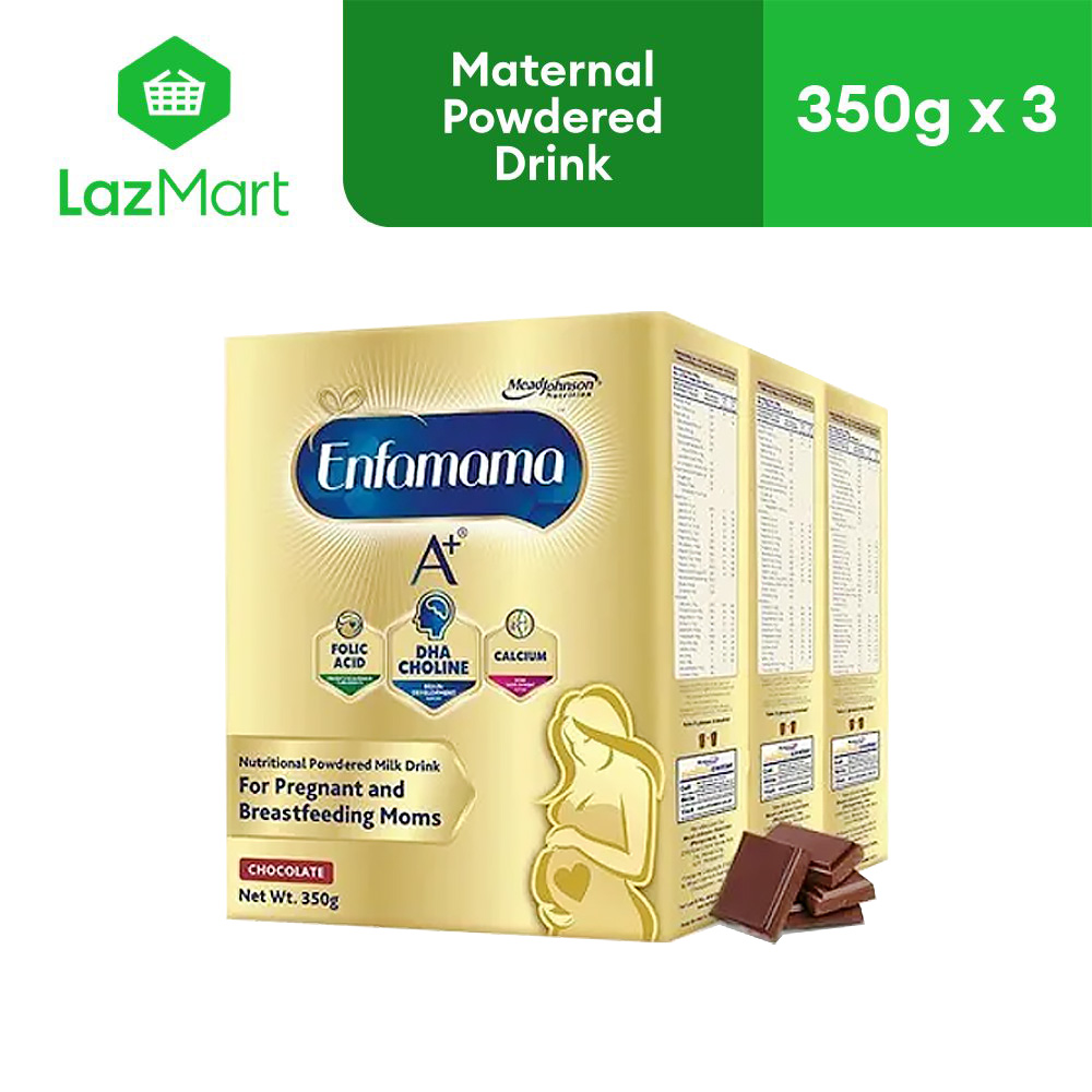 Enfamama A+ Chocolate 1.05kg (350g x 3s) Powdered Maternal Milk Drink for Pregnant and Breastfeeding Mom