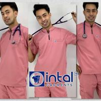 INTAL SCRUBSUIT 028 Elite MAPAGMALASAKIT Zip-Up Chino Collar Cargo 6 - Pocket Unisex Quality Scrubs