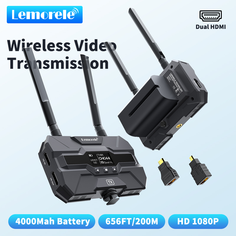 Lemorele R200 การส่งและรับสัญญาณไร้สาย HDMI 1TX TO 4RX รองรับสัญญาณ HD 1080P 60Hz การส่งแบบพลักแอนด์เพลย์ที่เสถียรเวลาแฝงต่ำ ราคา 3,399 บาท*ส่งฟรี