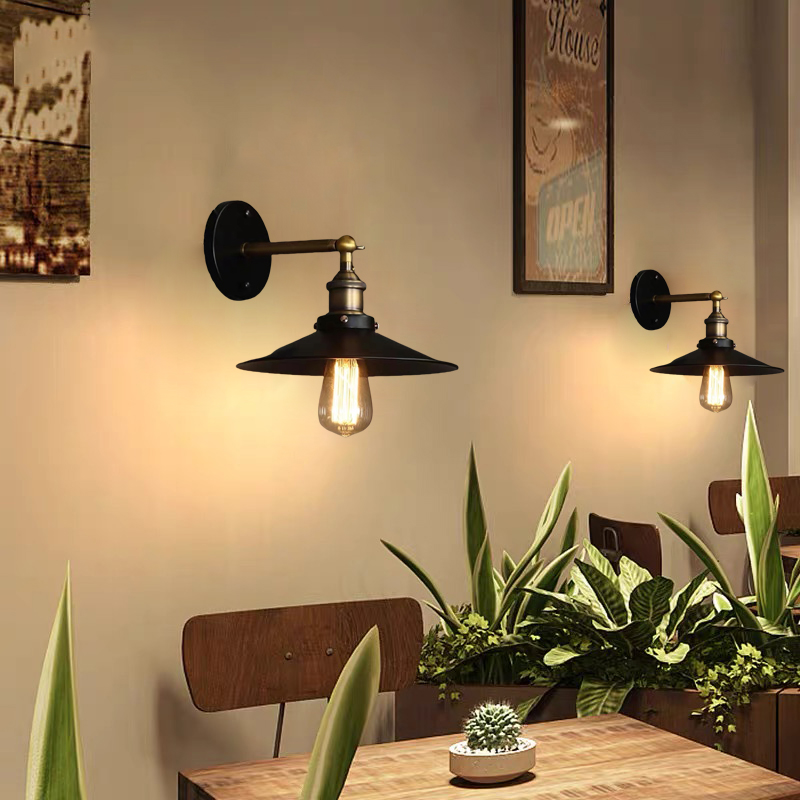 Magic Home Retro Industrial Style Wall Lamp Cafe Restaurant Wall Lamp Corridor Corner Wall Lamp Doorside Wall Lamp Indoor Wall Lamp Bedroom Bedside Wall Lamp