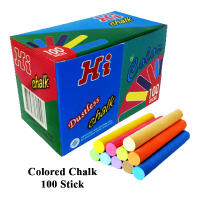 1 Box Dustless Chalk 100pcs/box (White & Colored Chalk)