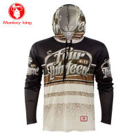 MONKEY KING Long Sleeve Hooded Motorcycle T-shirt Cycling Drifit Custom Jersey For Men Quick Dry Shirt Hoodie #Lb040