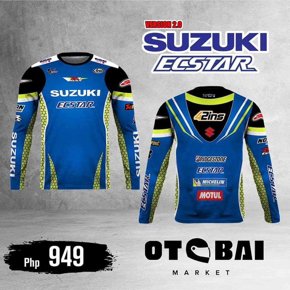 In stock] 2023 design Ecstar Suzuki full Sublimation Dry-fit Motorcycle  Jersey3D Jersey Printed Jersey full Sublimation LONG Sleeve T-Shirt，Contact  the seller for personalized customization of the name