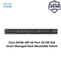 Cisco SF200-48P 48 Port 10/100 PoE Smart Switch (SLM248PT-G5)  | Network Switch
