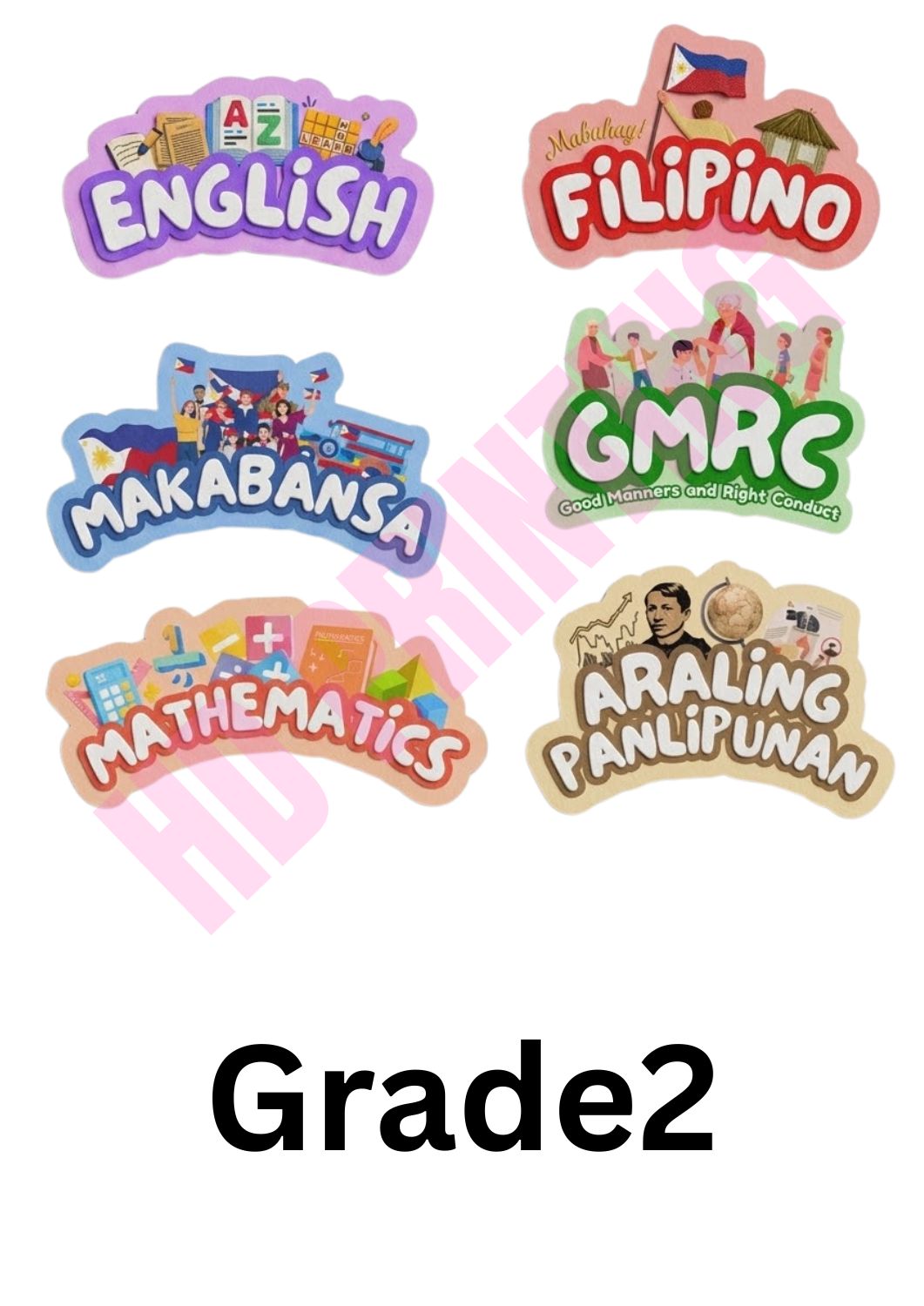 SUBJECT STICKER 3D GRADE 1-10
