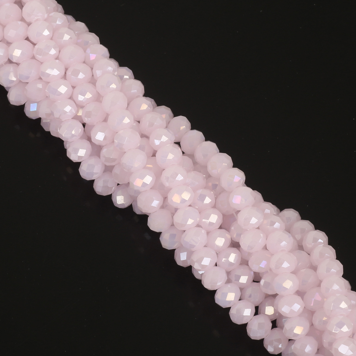 FAMILIFE 6mm Round Spacer Loose Beads Faceted Crystal Glass Beads DIY Making Bracelet Necklace