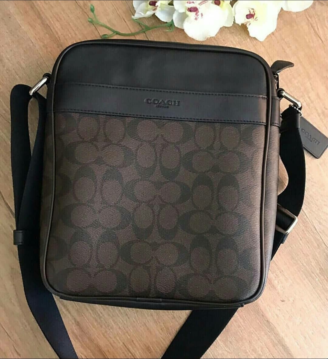 F54788 Coach Mens Crossbody Bag Charles Flight Bag in Signature Coated