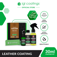 IGL Ecocoat Leather | Leather Coating + Water Repellent Protection | For Car Seats Bags & Shoes | 30ml Kit