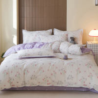 Alls Wonderland Ready Stock 4IN1 Floral Bedding Set Canadian Cotton Flat Sheet + Pillow Case + Duvet Cover Bedsheet Set Single/Double/Queen/King