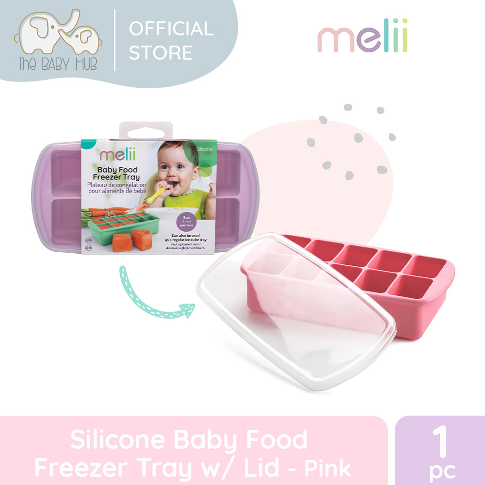 Melii Silicone Baby Food Freezer Tray with Lid