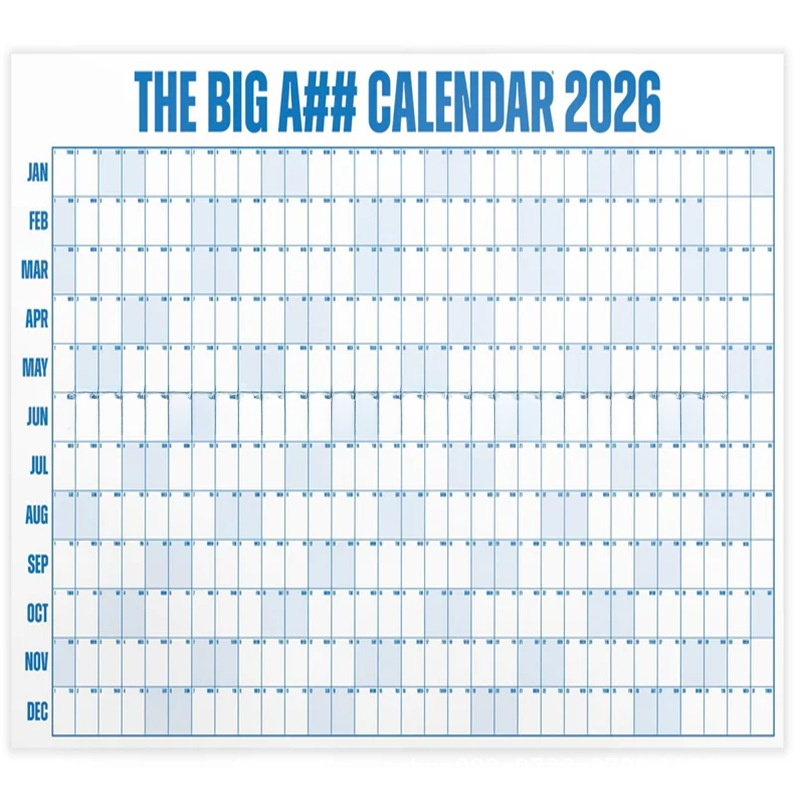 Jumbo 2026 Calendar Premium Wall Calendar Large Desk Calendar Full Year Planning Home Office School Supplies