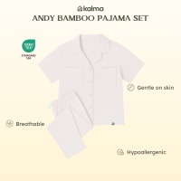 Short Sleeve Button Up Shirt with Long Pants (VARIOUS COLORS) | Kalma Bamboo Sleepwear Pajama Set for Women | Andy Collection