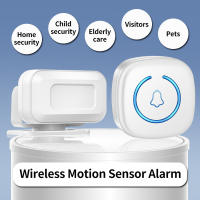 CACAZI Intelligent Wireless Greeting Doorbell Welcome Guest Infrared Motion Sensor Warning Detector Induction Door Bell Alarm Entry Alert Entrance Tips for Store