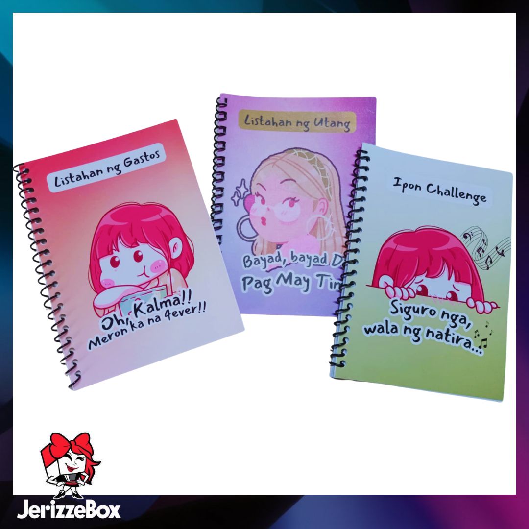 Listahan ng Utang Gastos Ipon Challenge Notebook tracker planner memo notes 40leaves