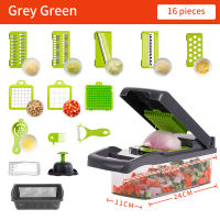 FYBEE 16 In 1 Stainless Steel Vegetable Slicer Professional Julienne Cutter Chopper Fruit Vegetable Peelers Multifunctional Food Chopper Vegetable Cutter Set For Potatoes Onions Carrots Garlic
