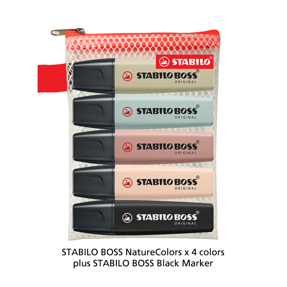 STABILO BOSS NatureColors Highlighter Pen Marker Color Set School Office Stationery Sets
