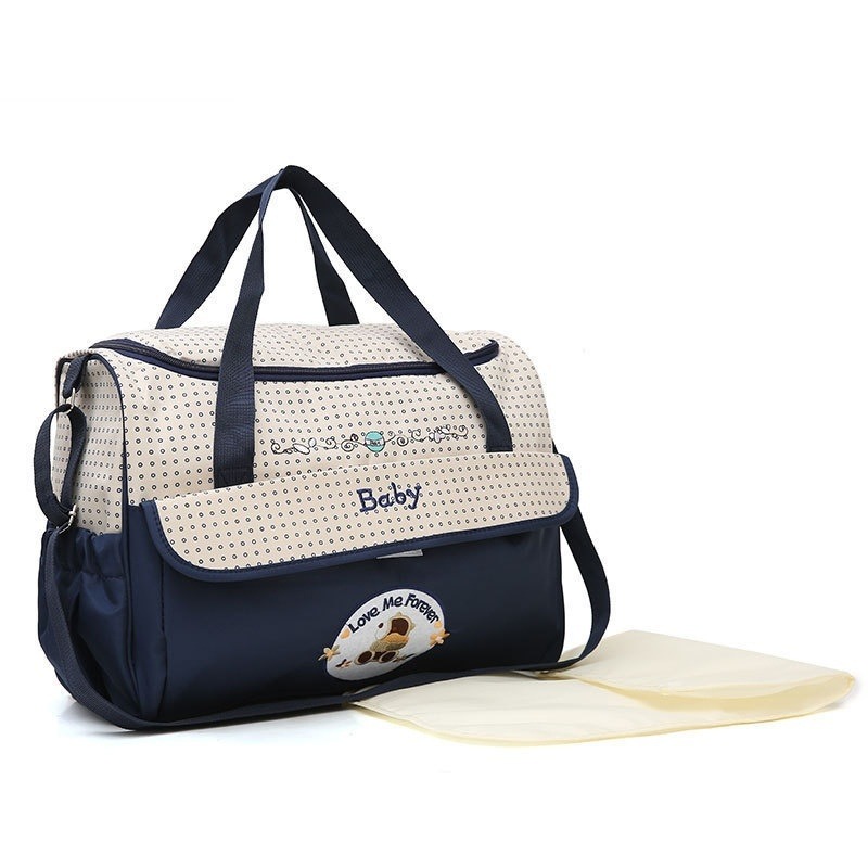 Elegant Waterproof Large Capacity Multifunctional Mommy Diaper Bag with Shoulder Belt Expansion