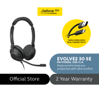 Jabra Evolve2 30 SE MS Stereo Wired Headsets USB-C/A Passive Noise Cancelling Headphones