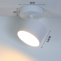 Three Colors Led Downlights Ceiling Lights Surface Mounted Aluminum Pin Lamp Foldable Spotlight For Living Room Bedroom Home