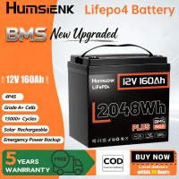 [Ready Stock / 24h Ship] Humsienk Lifepo4 Battery 12v100ah/200ah/314ah Lithium Battery 15000+ Deep Cycles Solar Battery Built-In 100A BMS Lifepo4 Battery For Solar/Power System 1280wh Rechargeable Battery