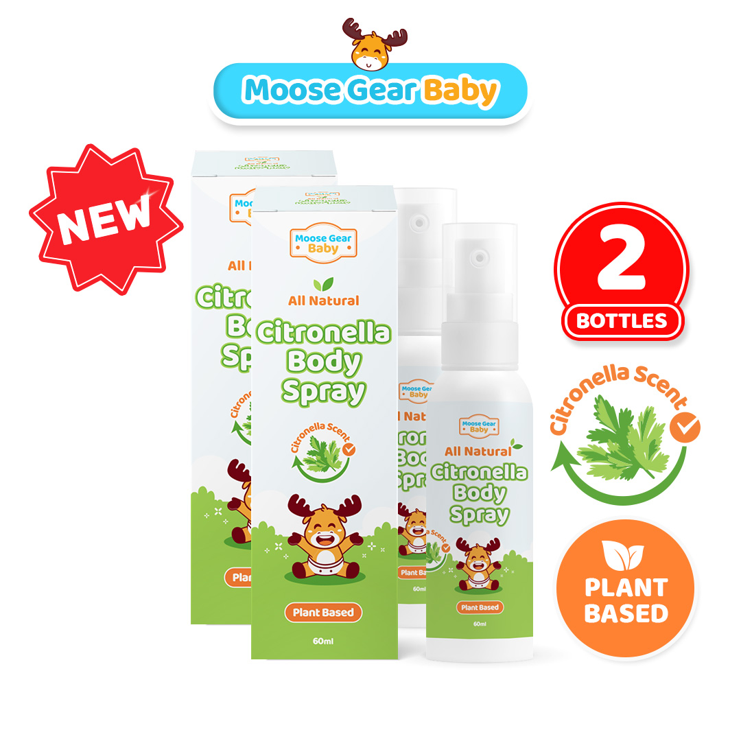 Moose Gear Baby Citronella Body Spray 60ml 2PCS (Formerly known as Buzz Off Citronella Spray)