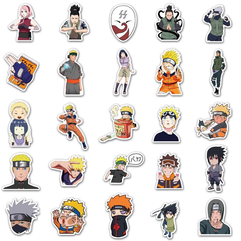 xs069 50pcs new naruto anime stickers suitcase laptop mobile phone stickers review and price